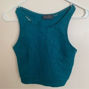 Astr Bralette Activewear Yoga Top Size Small Teal Color